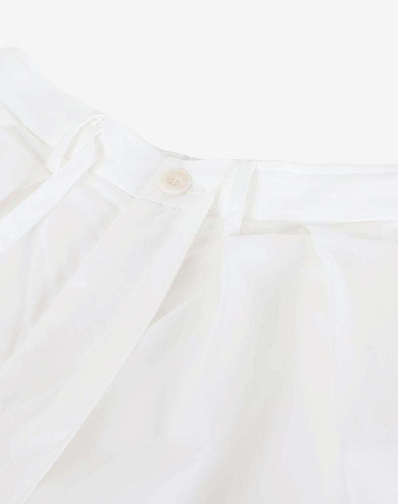Meleugo Women'S Soft Touch Two-Tuck Wide Belted Pants [White]