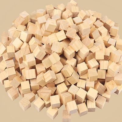 50/200/400 Stück Unfertige Leere Mini DIY Holzquadratblöcke 1cm Holz Vollwürfel Für Holzbearbeitung Handwerk Puzzle Herstellung Material