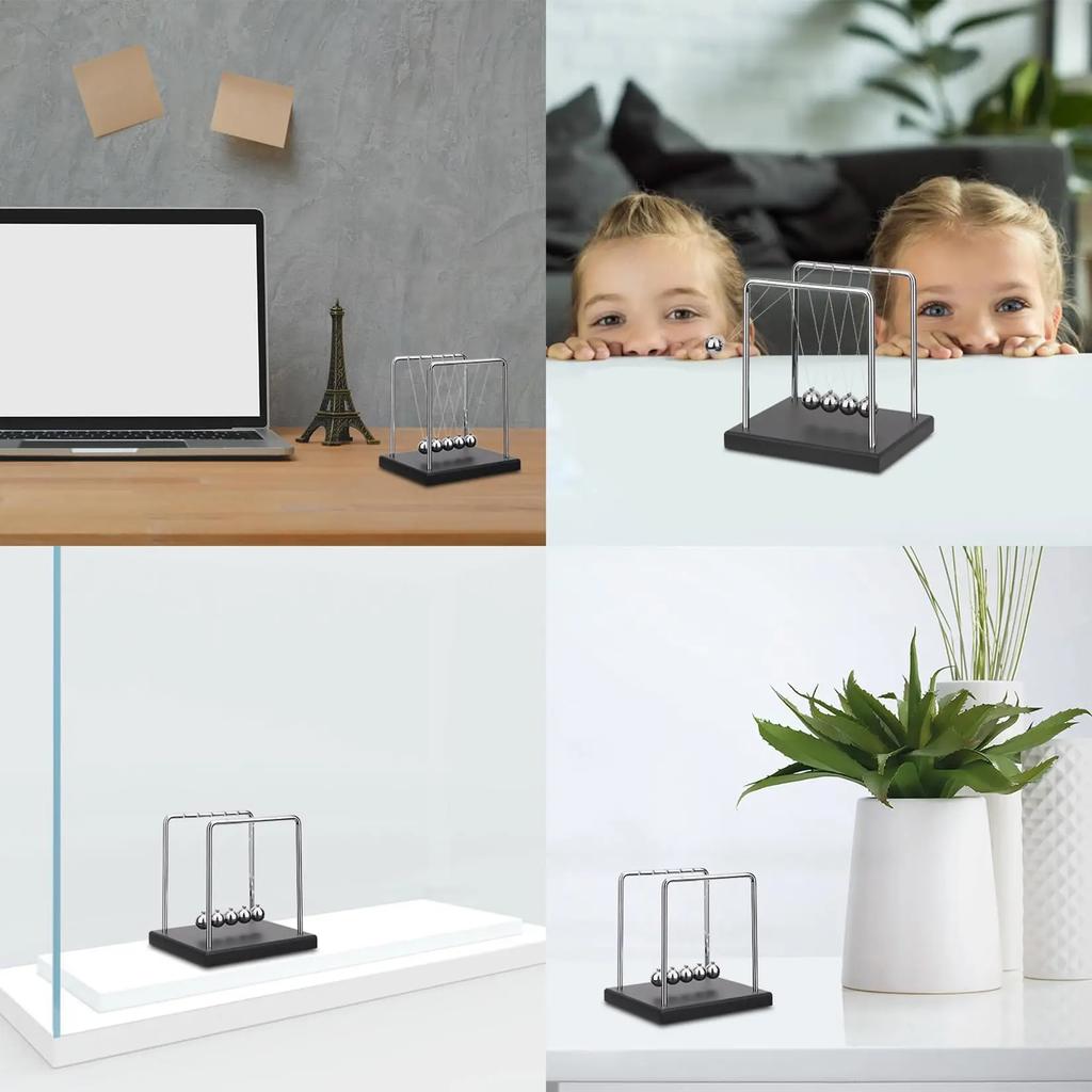 Collision Energy Conservation Ball Book Nook Physics Science Toy Newton Balance Ball Interior Decoration Desk Accessories Home