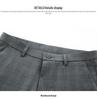 2026 Men's Slim Fit Cotton Linen Plaid Cropped Pants - Spring/Summer Korean Style Casual Wear