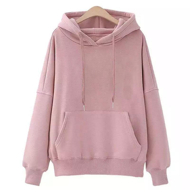 

Унисекс с бархатной подкладкой корейский стиль свободный однотонный пуловер с капюшоном на осень/зиму XXL