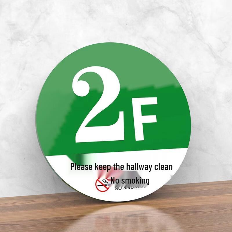 Acrylic Commercial Door & Floor Number Sign (Set of 2)