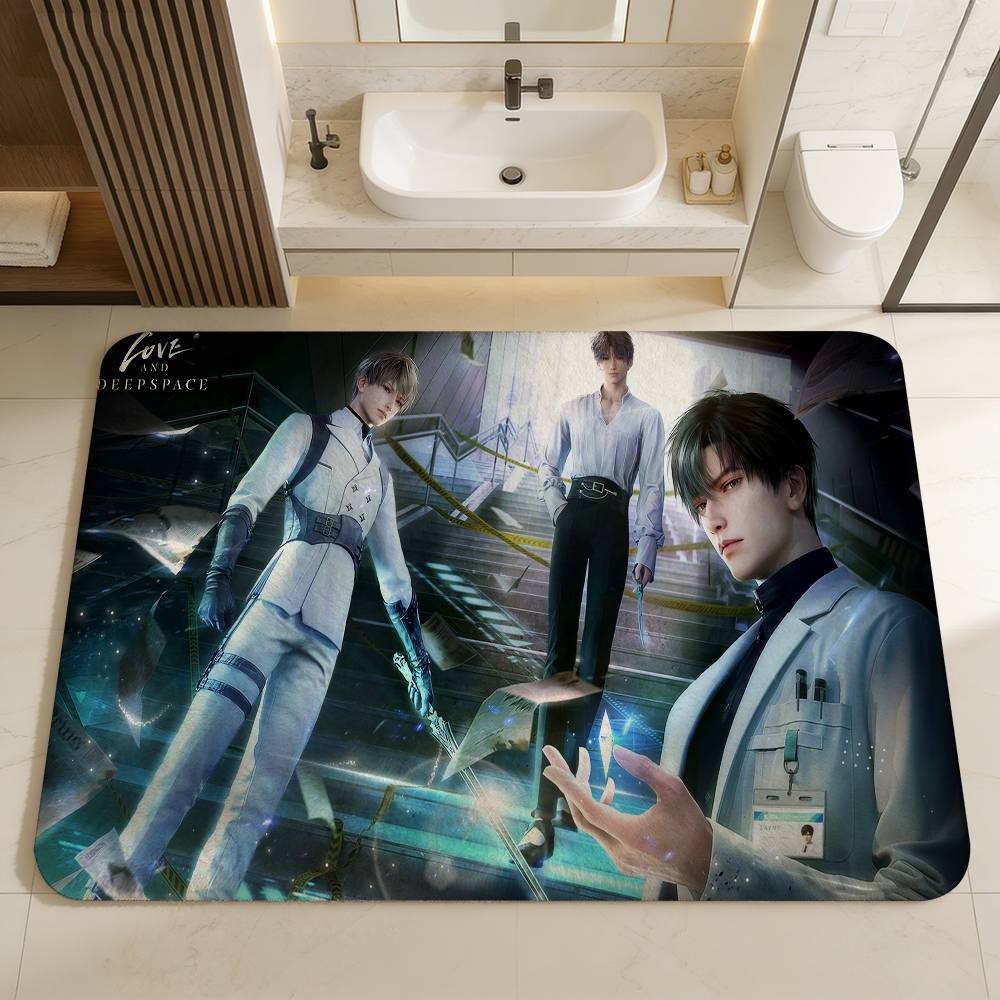 Love And Deep Space Game Hallway Carpet Washable Non-Slip Living Room Sofa Chairs Area Mat Kitchen Doormat Area Rug