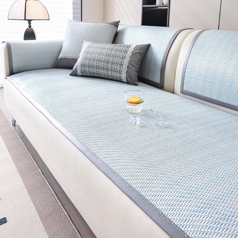 

Ротанговый коврик Подушка для дивана Летний коврик для дивана Коврик Летняя подушка Нескользящая Подушка из ледяного шелка Новый Прямой чехол 70*70cm