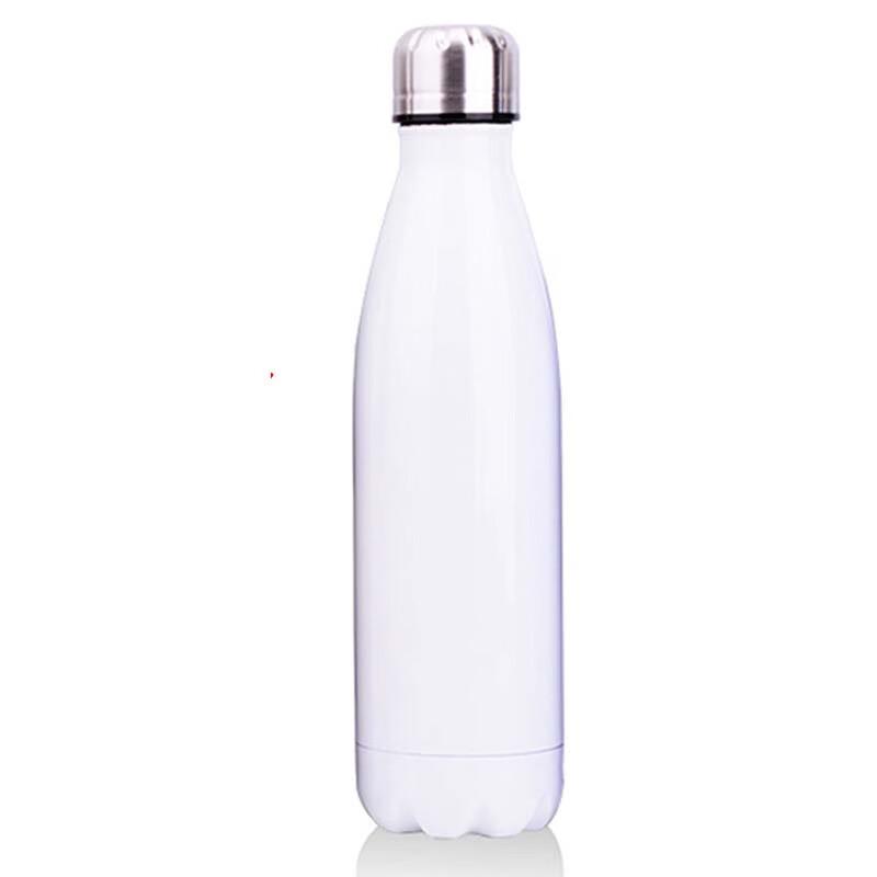 ZISIZ 500ml White Stainless Steel Insulated Bottle