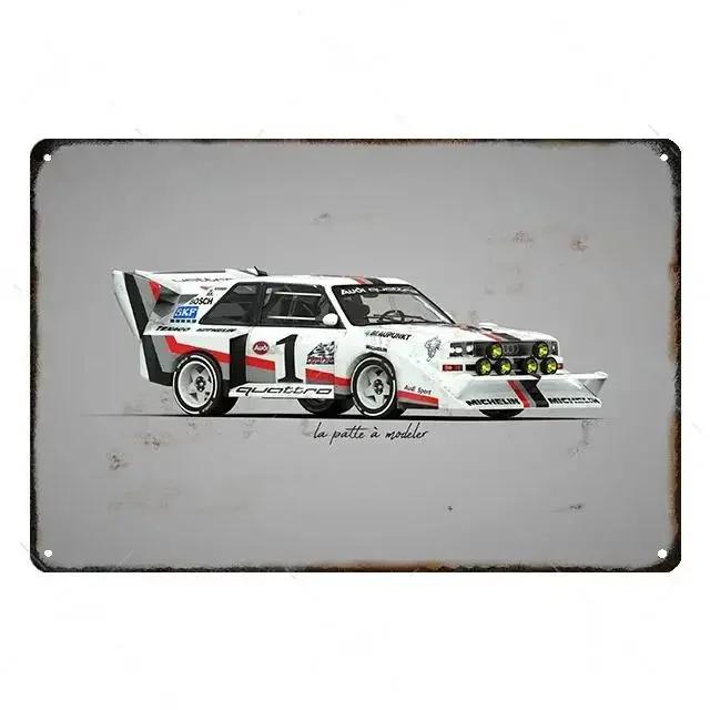 F1 Racing Posters Vintage Metal Tin Signs Decor World Famous Cars Retro Decorative Tin Sign Auto Club Pub Bar Room Wall Art