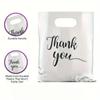 10/20/30PCS White Thank You Gift Bag Plastic Handheld Gift Bag Wedding Birthday Party Graduation Decoration Supplies