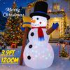 3.9FT LED Inflatable Yard Decor Xmas Snowman Broom Christma Outdoor Home Decorations Ornament Festive Toy Gifts Supplies Decor