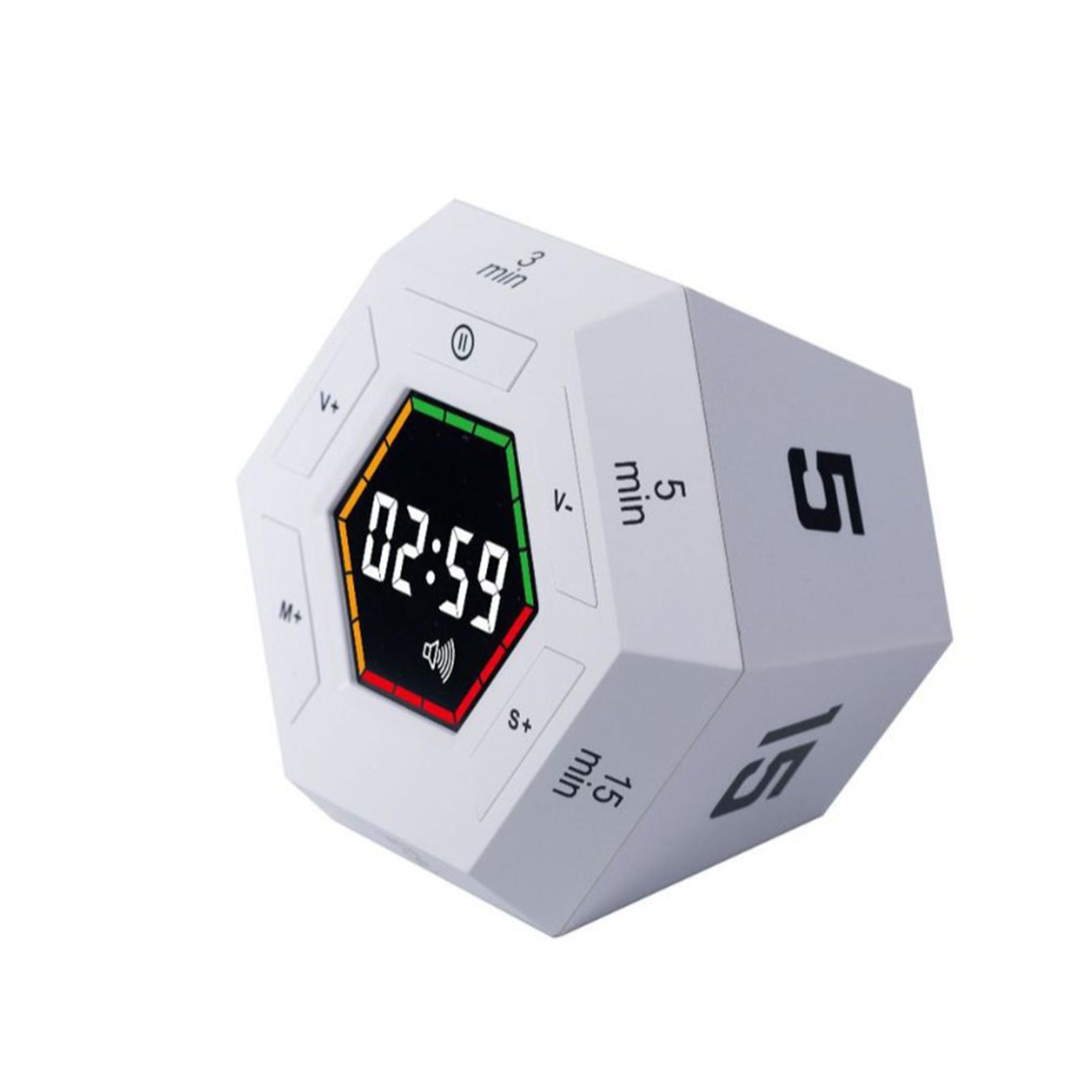 

ABS Таймер Куб Таймер Для Детей И Кухни Кулинария Обратный Отсчет Шестиугольник Визуальный Флип Электронный Таймер