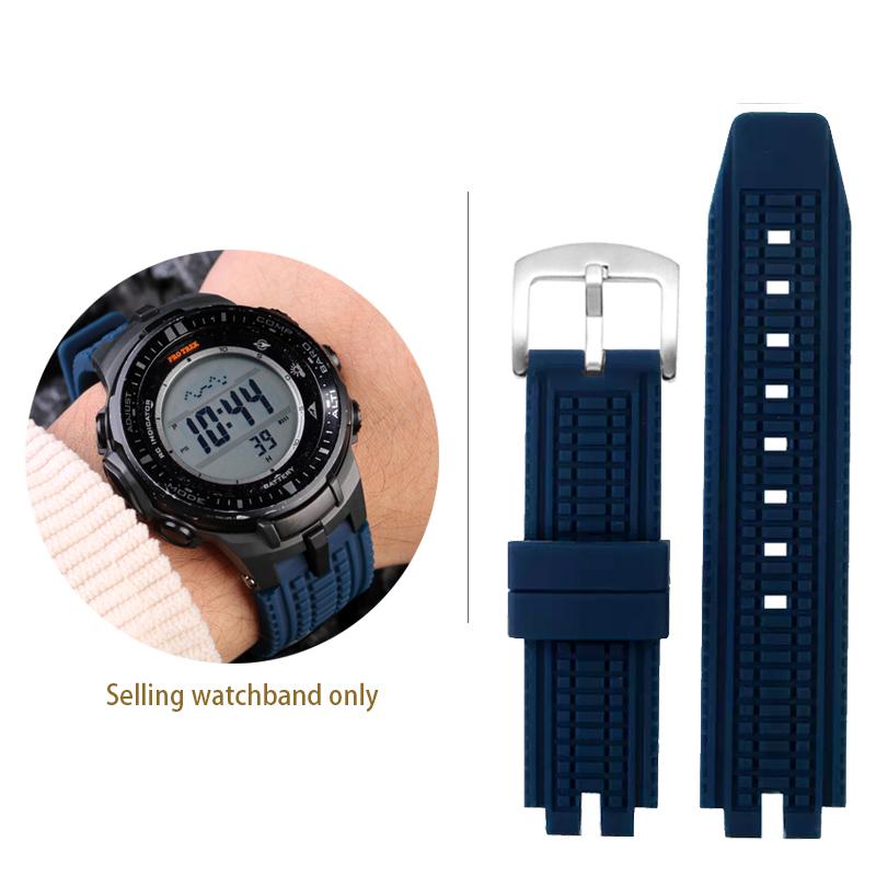 For Casio PROTREK Series PRW-3000\3100\6000\6100Y Mountaineering Silicone Watch Band Water Proof Outdoor Sports Men Accessories
