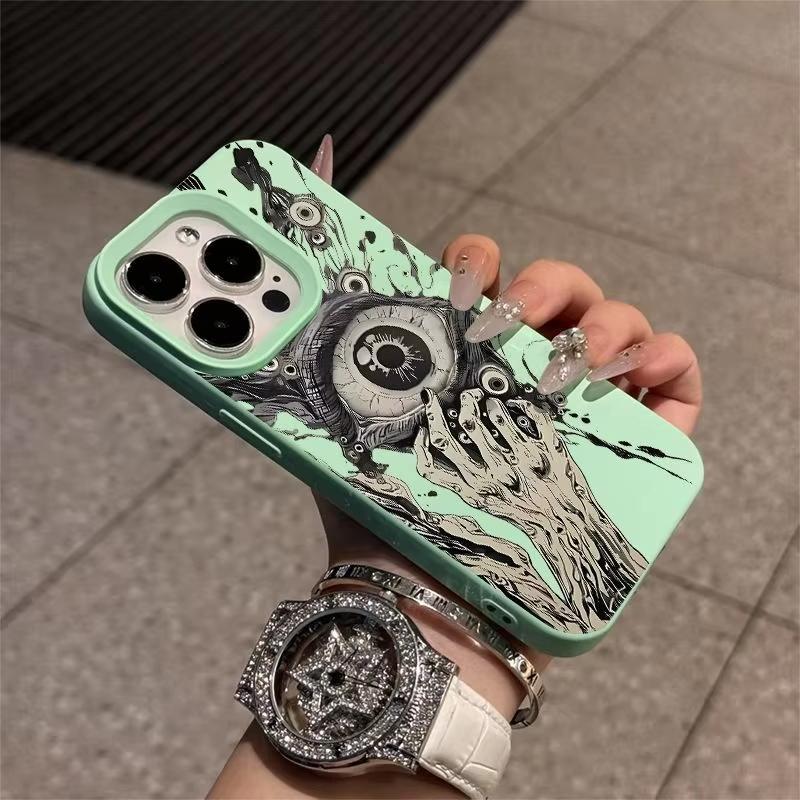 Cthulhu Eye Horror Sketch Print Phone Case for iPhone 17 16 15 14 13 12 11 Pro Max Shockproof Anti-Scratch Protective Cover