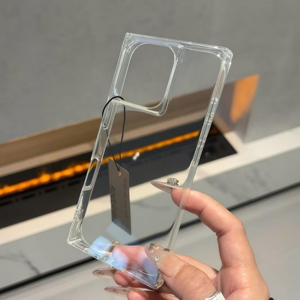 Luxury Square Frame Clear Siicone Shockproof Case For iPhone 16 15 14 Plus 13 12 11 Pro Max Crystal Ice Cube Soft Armor Cover