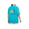 Nike Floral Print Design Casual Loose Round Neck Short Sleeve Drop Shoulder T-Shirt Women T-Shirt Star-Blue HF4613-367