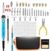 European Standard 220V Adjustable Temperature Pyrography Soldering Iron Kit - High Power, Constant Temperature Repair Tool Set