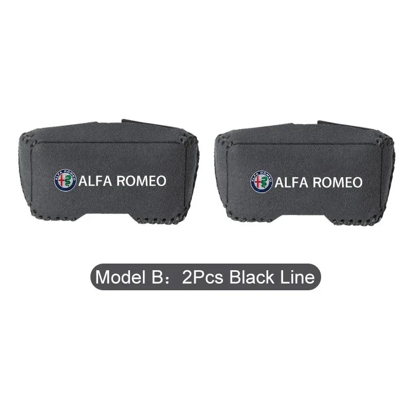 Car Stickers For Alfa Romeo Car Seat Belt Buckle Suede Wear Resistant Protector Cover For Alfa Romeo 4C 159 166 Spider Giulia Gi