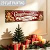 2D Flat, 1pc, Christmas Decorative Wooden Sign and Hanging Plaque, Gingerbread Lane Sign, Cookie Street Wall Decor, Vintage Christmas Hanging Sign, Su