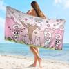 E-Esther Bunny Cartoon Microfiber Printed Beach Towel Mountain Climbing Yoga Beach Swimming Running Absorbent Soft Towel