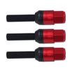 20 Pcs Taper Cone Lug Bolts Aluminum Alloy M12x1.5 Conical Seat Wheel Lug Bolts with Cap Red