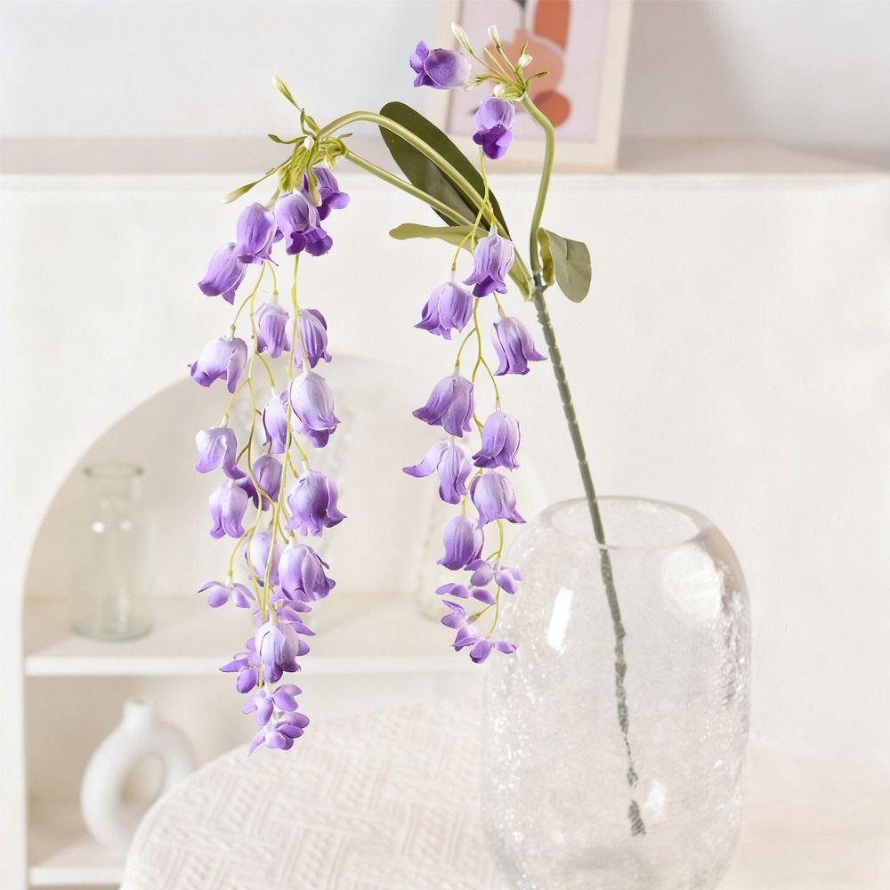 108CM Künstliche Blauregenblüten Grüne Farbe Hängendes Design Künstliche Blumenpflanzen Seidenmaterial Schnuranordnung