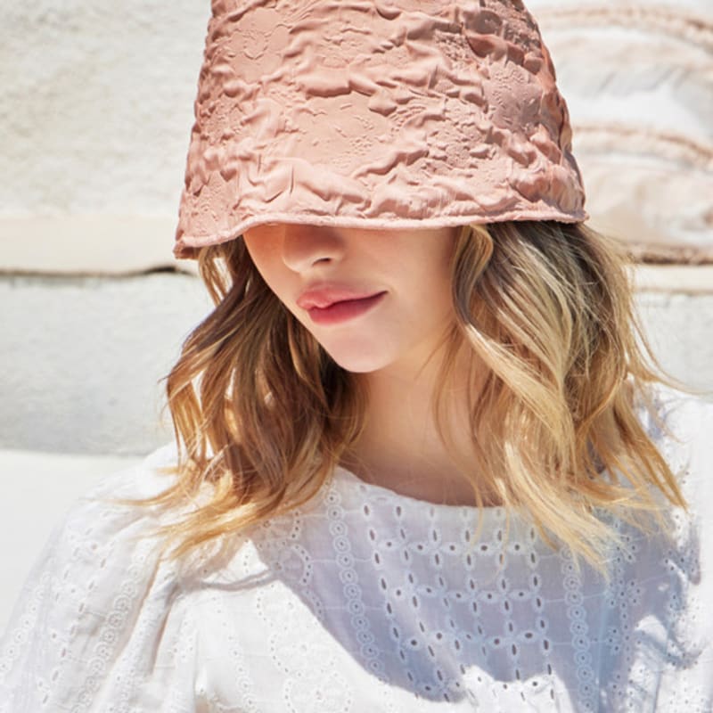 

VARZAR Эмбо Длинная этикетка Панама розовая FREE