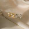 Minimalist Geometric Pearl Earrings for Women Trendy Unique Design Korean
