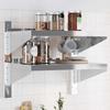 VidaXL 2-Tier Wall Shelf 50x40x48 Cm Silver Stainless Steel, Floating Shelf, Wall Display Shelf, 30315
