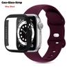 Glas+Gehäuse+Armband Für Uhrenarmband 44mm 41mm 45mm 40mm 38mm 42mm Silikonarmband iWatch Serie 9 8 3 4 5 6 SE 7 Armbänder