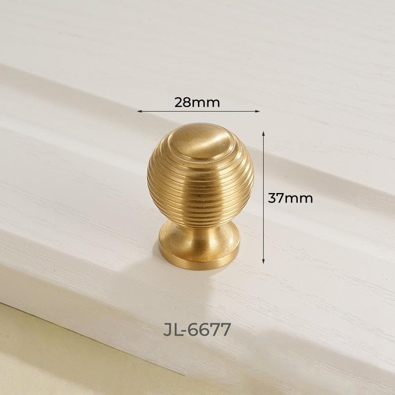Solid Brass Spherical Cabinet Knob Single Hole Pull Handle for Modern Cabinets Drawers Wardrobes Home or Hotel Use