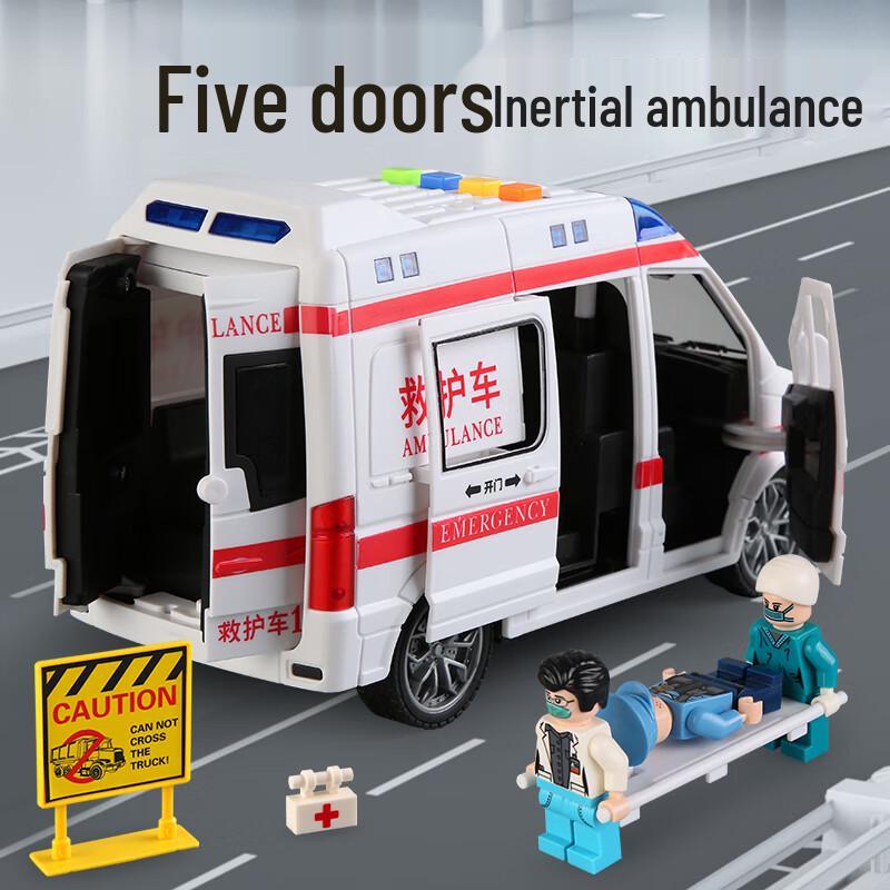 Realistyczny Duży Zabawkowy Ambulans z Dźwiękiem i Światłem