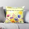 Flowers Are Like Friends Pillowcase Polyester Linen Velvet Pattern Zip Decor Throw Pillow Case Sofa Cushion Cover