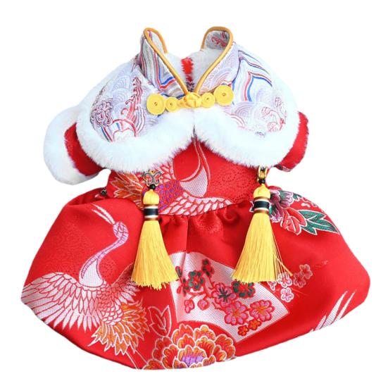 

Костюм Pet Tang с кисточками, яркий цвет, застежка на пуговицы, изысканный узор, дружелюбный M красный