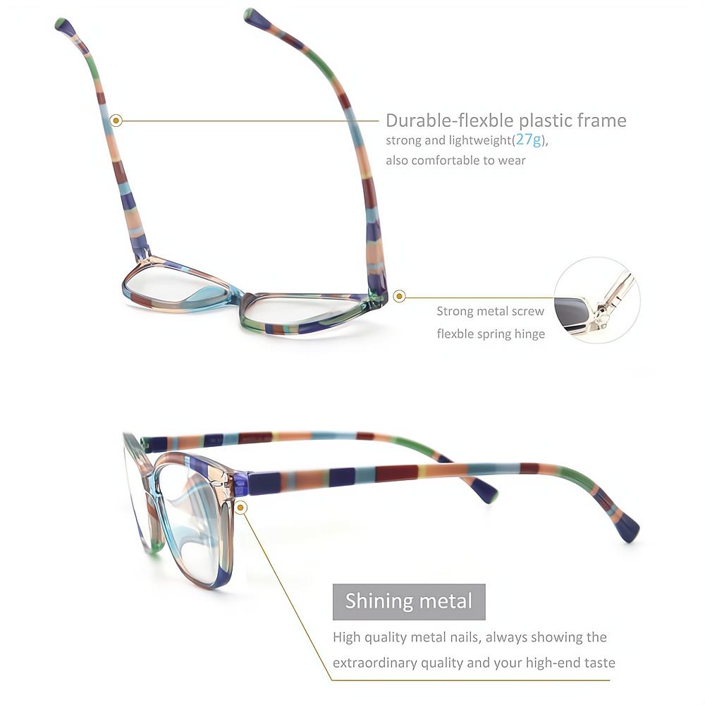 Blue Light Blocking Glasses Lady Computers Flat Lenses Eyeglass reading fatigue relieving reading glasses for wome