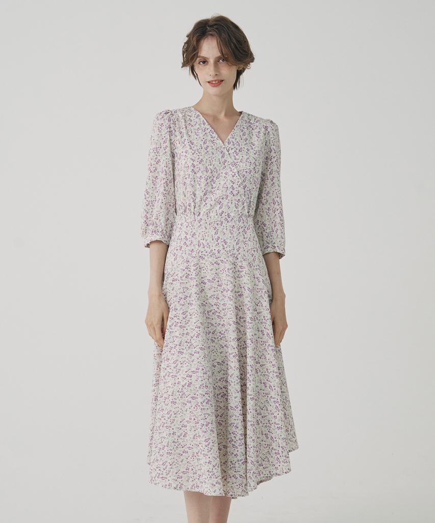 VISITINNEWYORK Floral Waist Ribbon Dress (Vz4Opa3)
