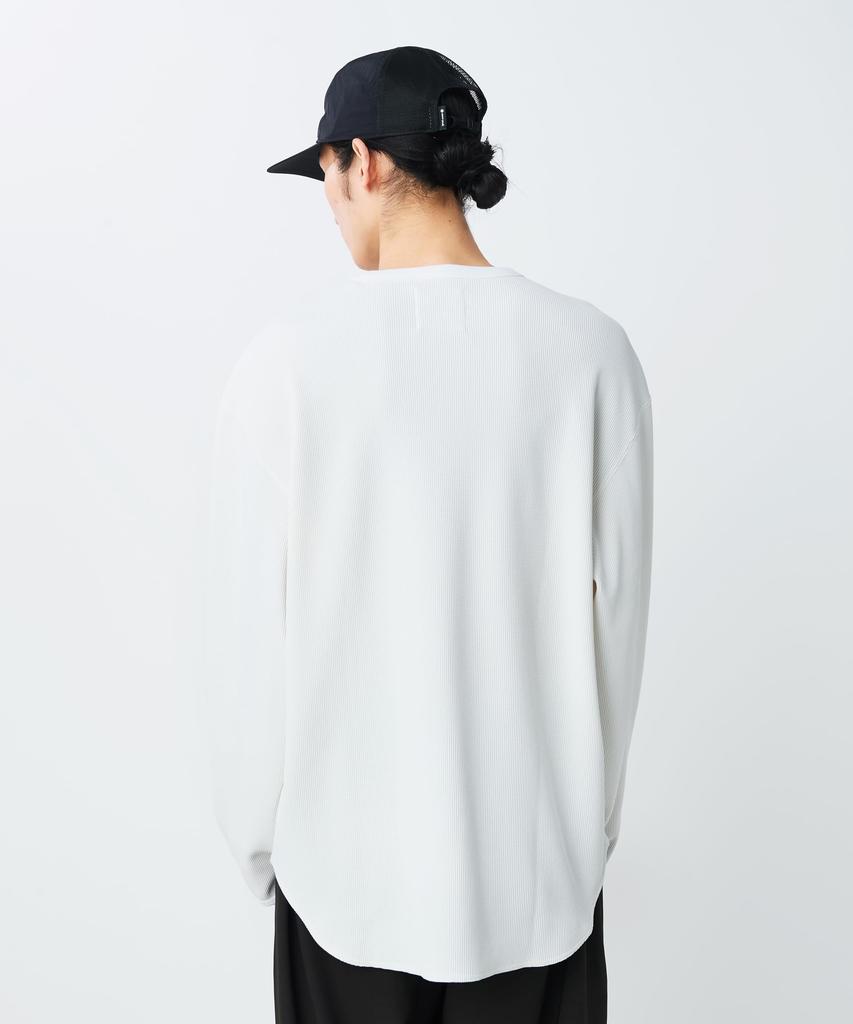 Snow Peak Dry Waffle Long Sleeve Cut and Long Sleeve and Dark Size L T-Shirt CS-26SU001, Sew, T-Shirt, Men's Women's, Navy,