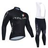 ITALIA Neues Pro Team Atmungsaktives Langarm Herren Fahrradtrikot Set MTB Fahrradbekleidung Herbst Fahrradkleidung Maillot Ropa Ciclismo