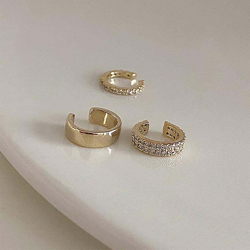 3Pcs/Set  C Shape Ear Cuff No Piercing Ear Clip Girl Temperament Earring