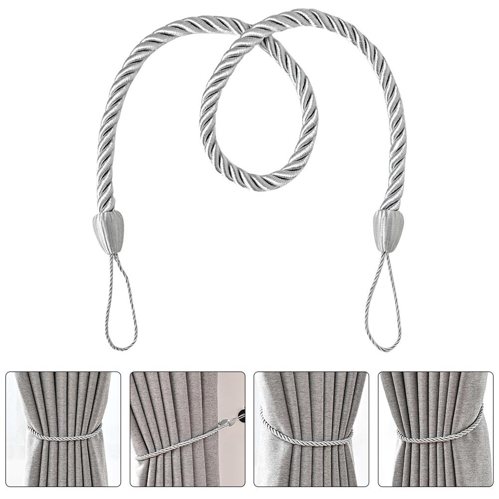 4Pcs Rustic Curtain Fasteners Strong Wearability for Living Room Dining Room Bathrooms Decorative Belts Rope Curtain Tiebacks