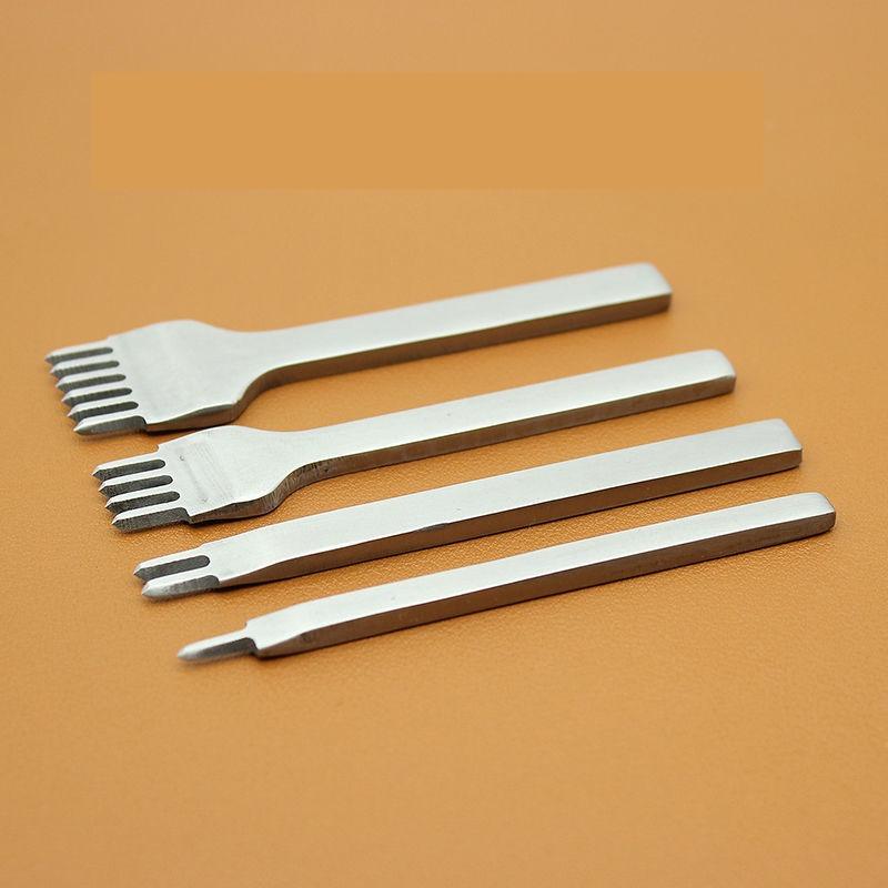 BEPAN Leather Punching Tool 3/4/5/6mm Alloy Material Leather Art Hand Sewing Tool Set Handmade Craft Production Supplies