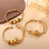 European and American retro style DIY crown love pendant bracelet stainless steel plated 18K gold bracelet