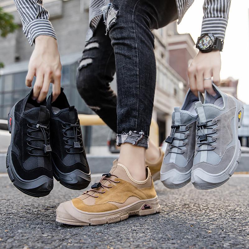 Herrenschuhe Herbst Neue Sportschuhe Trendy All-Match Outdoor Casual Tide Schuhe Atmungsaktive Laufschuhe mit dicker Sohle