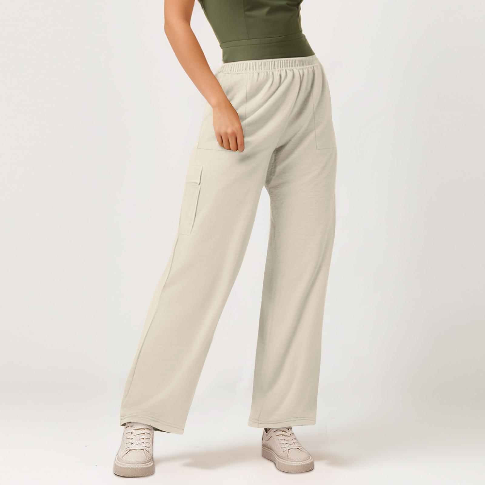 

Женская рабочая одежда, спортивные штаны, повседневные свободные флисовые брюки для бега с высокой талией, женские спортивные штаны, повседневные брюки, штаны для йоги, домашняя одежда XL хаки