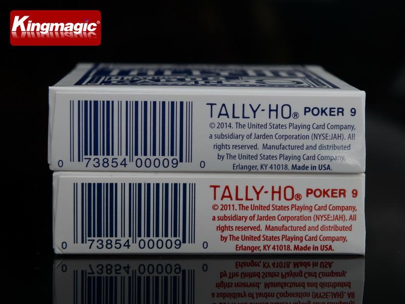 Jeu de cartes original Tally-Ho No.9 - Designs Dos Éventail & Dos Cercle pour la Magie & les Flourishes