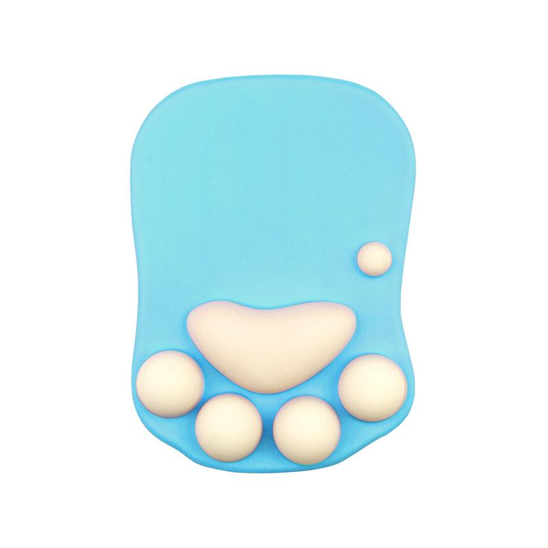 Wrist Rest Support for 3D Mouse Pad Cat's Paw Circle Coaster Gaming Mouse Pad Ergonomic Gel Memory Foam for Computer, Laptop