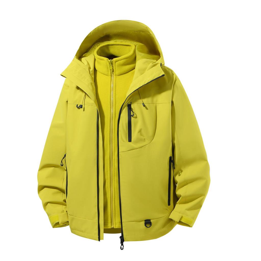 Men's and Women's 3-in-1 Winter Mountain Jacket - Waterproof, Hooded Outdoor Hiking & Mountaineering Coat