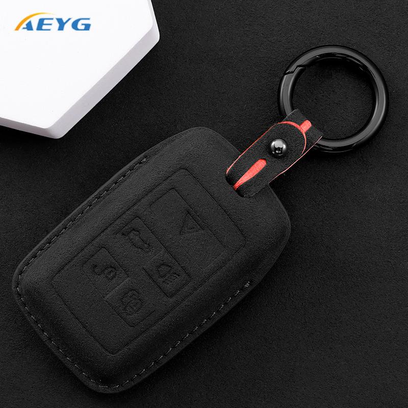 Leather Car Key Case Cover Shell For Land Rover Range Rover Evoque Discovery Sport Velar For Jaguar Xe E-Pace Xf Accessories