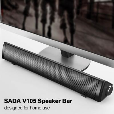 SADA V105 Lautsprecherleiste Computerlautsprecher Kabelgebundene Computer-Soundbar Stereo USB-gespeist Mini Lange Soundbar-Lautsprecher mit