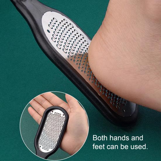 Râpe pour Callosités de Pieds avec Manche Antidérapant Lime à Pieds en Acier Inoxydable Outil de Pédicure Imperméable et Anti-Rouille pour Peaux Mortes Talons Rugueux