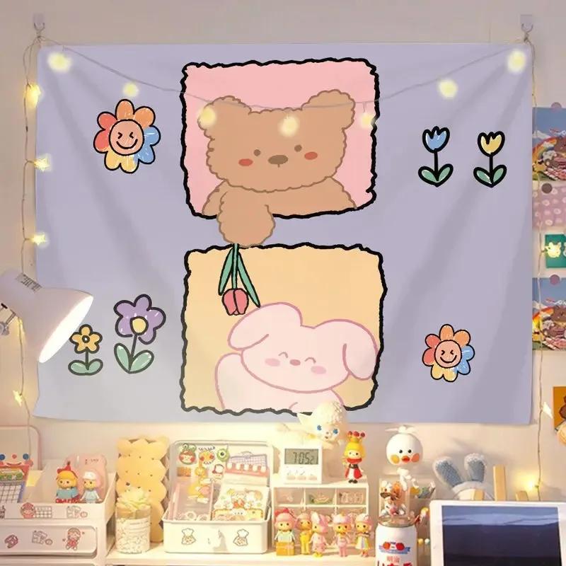 Cute Rabbit Decorative Tapestry Office Living Room Decor Home Wall Tapestry