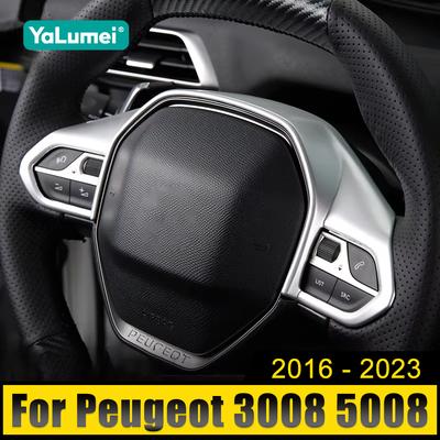 Für Peugeot 3008 5008 GT 2017 2018 2019 2020 2021 2022 2023 3008GT 5008GT Auto Lenkrad Knopfleiste Verkleidung Zubehör