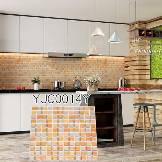 3D Mosaic Self Adhesive Wall Floor Tile Sticker Decal Kitchen Bathroom DIY Decor